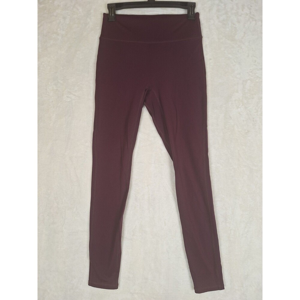 Fabletics Motion365 Leggings Womens Medium Maroon Pocket Athletic Yoga 26x27